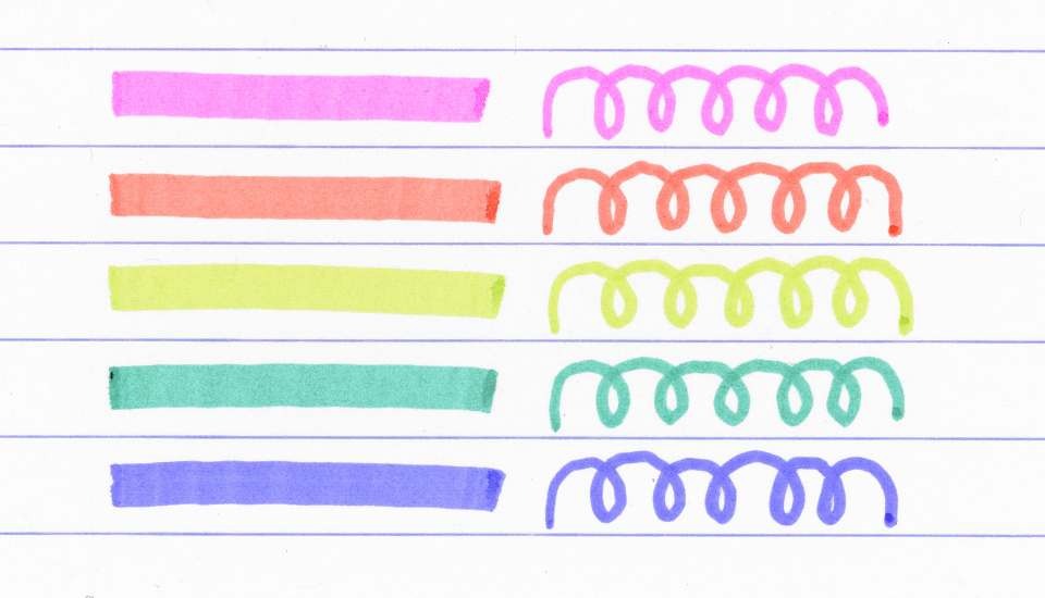 mildliner sada bright color text swatches 3